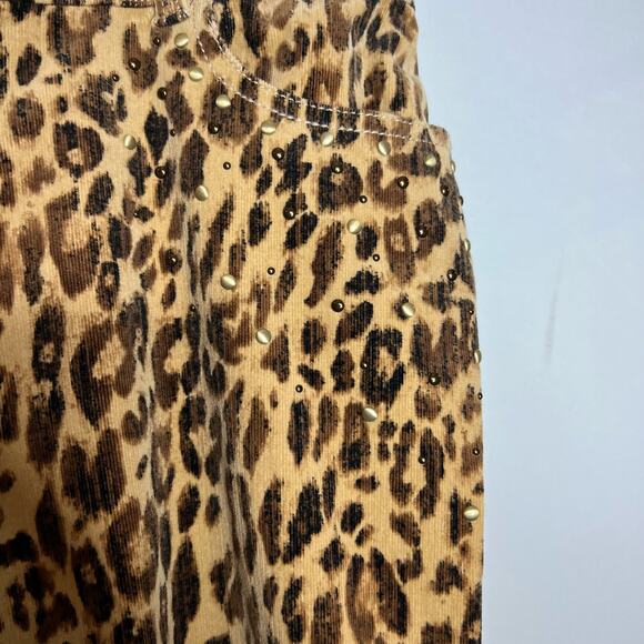 Chico's Leopard Print Corduroy Pants Size 2.5 / US 14 - Picture 5 of 8